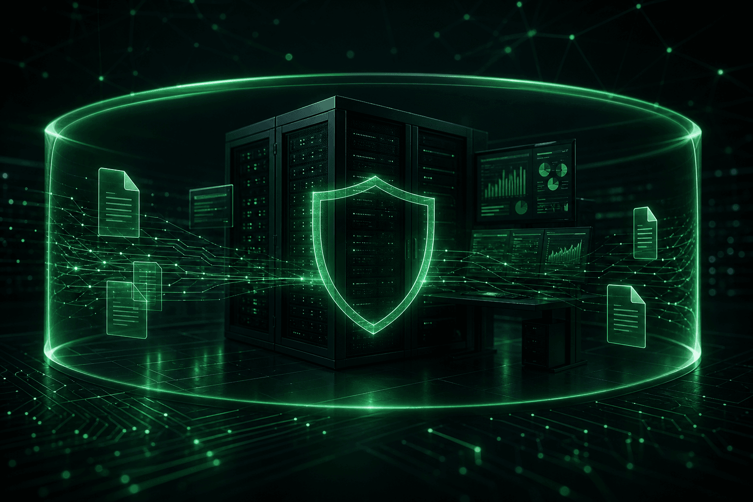 Secure on-prem private AI system inside a protected network perimeter